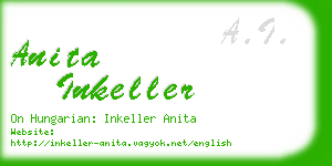 anita inkeller business card